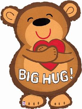 28inch Big Hug Bear (B) Packaged - Foil Balloons